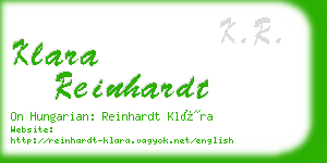 klara reinhardt business card